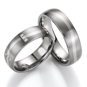 Nowotny-Collection Ruesch Trauringe Titan 7880130/060 + 7880140/060